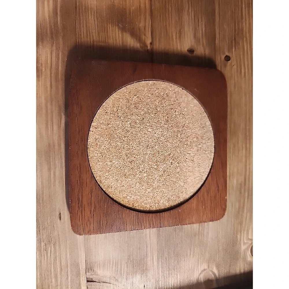 Made In THAILAND-6 Wooden Coaster Set Square‎ Holder